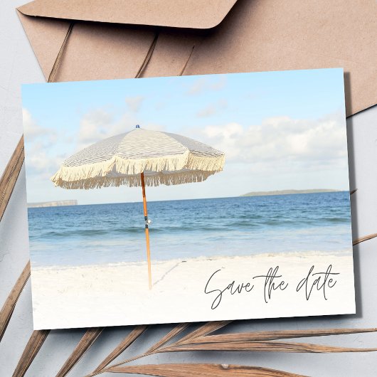 Florida Beach Wedding Save the Date Ankündigungspostkarte