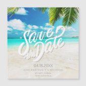 Florida Beach Wedding Save the Date Magnete (Vorderseite)