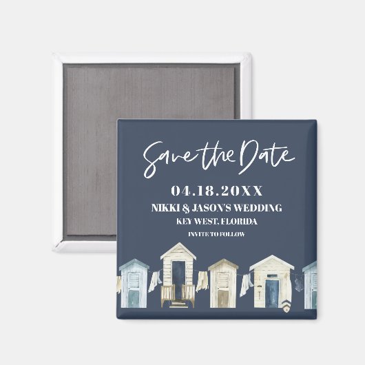 Florida Beach Wedding Save the Date Magnete Magnet (Vorderseite/Rückseite)