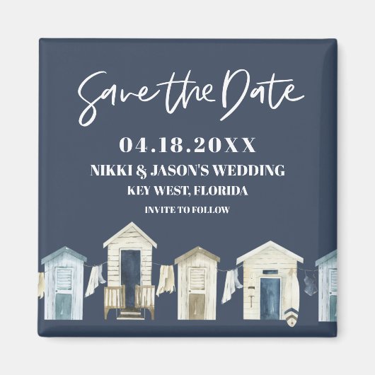Florida Beach Wedding Save the Date Magnete Magnet (Vorne)