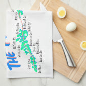 Florida befestigt Karte Handtuch (Viertel Falte)