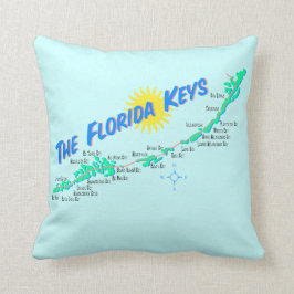 Florida befestigt Retro Illustration der Karte Kissen