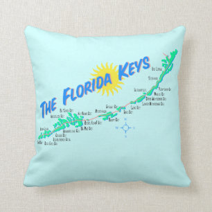 Florida befestigt Retro Illustration der Karte Kissen