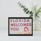 Florida begrüßt Postkarte (Stehend Vorderseite)