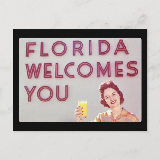 Florida begrüßt Sie Postkarte (Vorderseite)