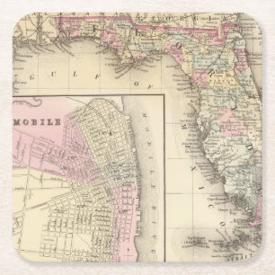 Florida, beweglich rechteckiger pappuntersetzer