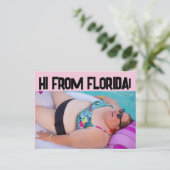 FLORIDA BIKINI BIG MÄDCHEN BBW SCHÖNHEIT STRAND Po Postkarte (Stehend Vorderseite)