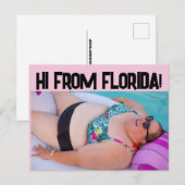 FLORIDA BIKINI BIG MÄDCHEN BBW SCHÖNHEIT STRAND Po Postkarte (Vorne/Hinten)