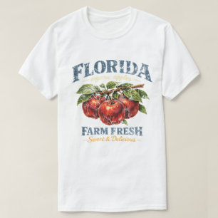 Florida Bio-Äpfel Farm Frisch Vintage T-Shirt