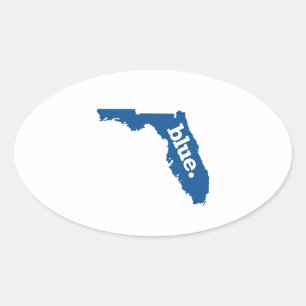 FLORIDA BLAUER STAAT OVALER AUFKLEBER