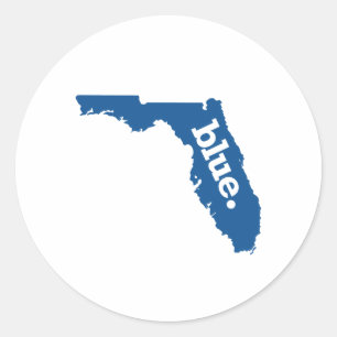 FLORIDA BLAUER STAAT RUNDER AUFKLEBER