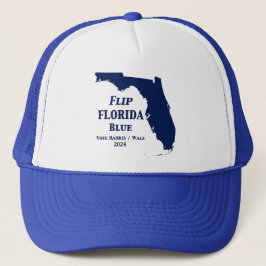 Florida Blue 2024 Square Sticker gedreht Truckerkappe