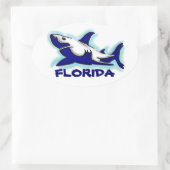 Florida Blue Hai Thema ovale Aufkleber (Tasche)