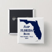 Florida Blue im Jahr 2024 gedreht Button (Vorne & Hinten)