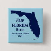 Florida Blue im Jahr 2024 gedreht Button (Vorderseite)