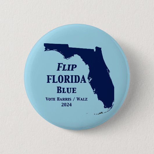 Florida Blue im Jahr 2024 gedreht Button (Vorderseite)