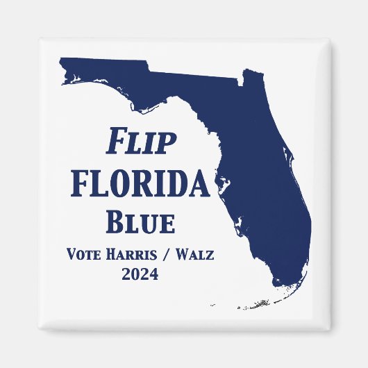 Florida Blue im Jahr 2024 gedreht Magnet (Vorne)