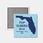 Florida Blue im Jahr 2024 gedreht Magnet (Vorderseite/Rückseite)