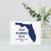 Florida Blue im Jahr 2024 gedreht Postkarte (Stehend Vorderseite)
