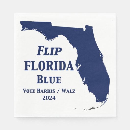 Florida Blue im Jahr 2024 gedreht Serviette (Vorderseite)