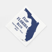 Florida Blue im Jahr 2024 gedreht Serviette (Ecke)