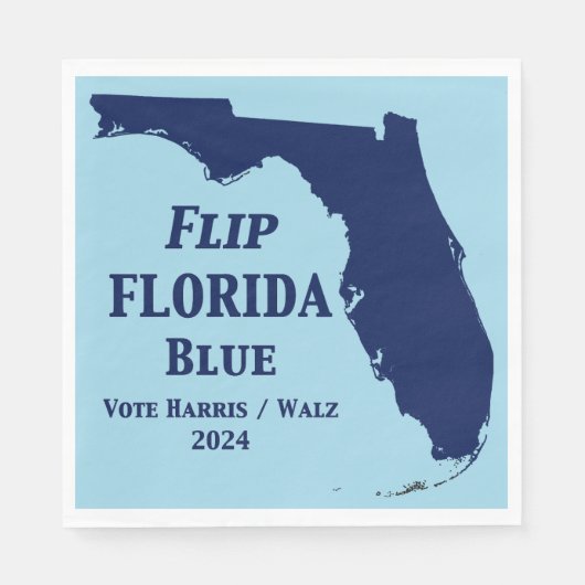 Florida Blue im Jahr 2024 gedreht Serviette (Vorderseite)