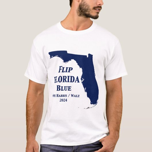 Florida Blue im Jahr 2024 gedreht T-Shirt (Vorderseite)