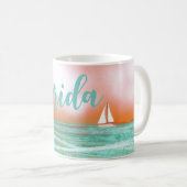 Florida Boat Sailing Kaffeetasse (VorderseiteRechts)
