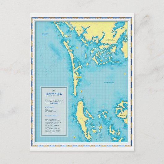 Florida - Boca Grande Marina Vintage Postcard Postkarte (Vorderseite)