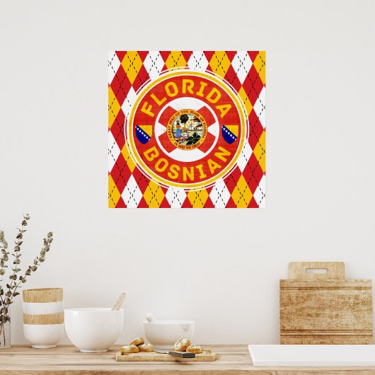 Florida Bosnian American Artwork Poster (Küche)