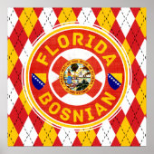 Florida Bosnian American Artwork Poster (Vorne)