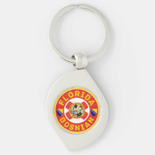 Florida Bosnian American Key Rings Schlüsselanhänger