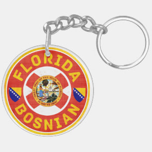 Florida Bosnian American Keyring Schlüsselanhänger