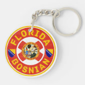 Florida Bosnian American Keyring Schlüsselanhänger (Rückseite)