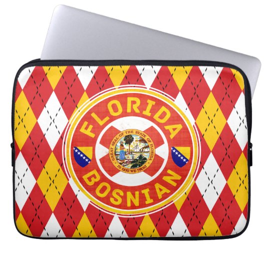 Florida Bosnian American Laptop Cover (Vorderseite)