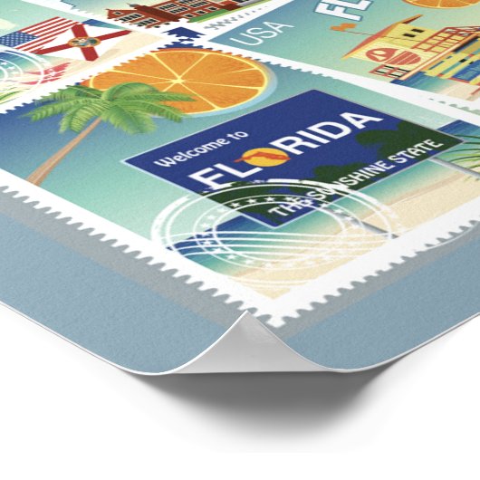 Florida-Briefmarke Poster (Ecke)