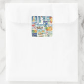 Florida-Briefmarke Quadratischer Aufkleber (Tasche)