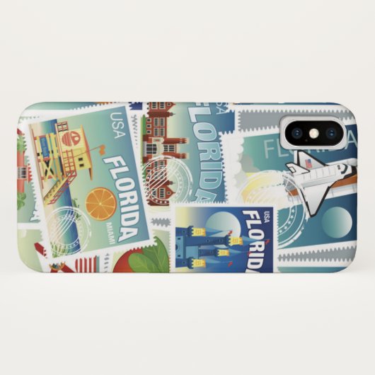 Florida-Briefmarken Case-Mate iPhone Hülle (Rückseite (Horizontal))