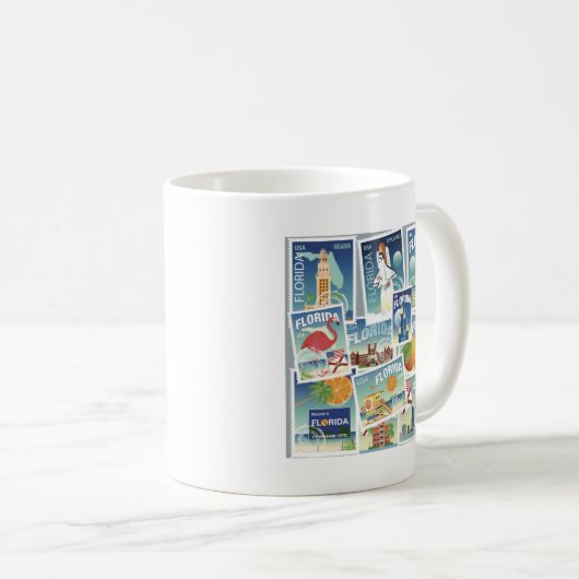 Florida-Briefmarken Kaffeetasse (VorderseiteRechts)