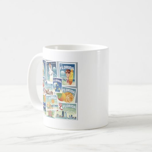 Florida-Briefmarken Kaffeetasse (Vorderseite Links)
