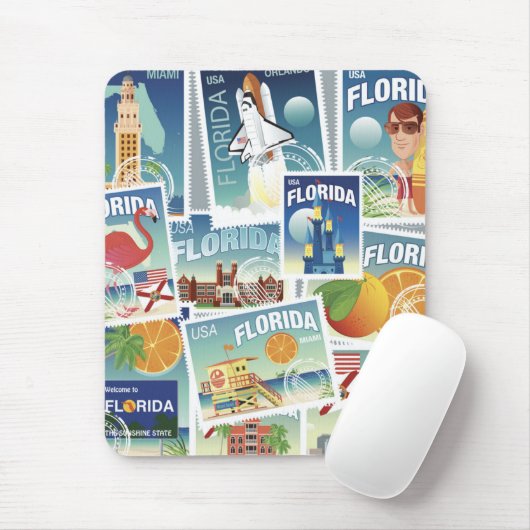 Florida-Briefmarken Mousepad (Mit Mouse)