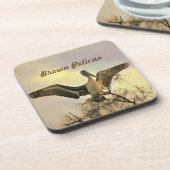 Florida Brown Pelican in Flight Untersetzer (Linke Seite)