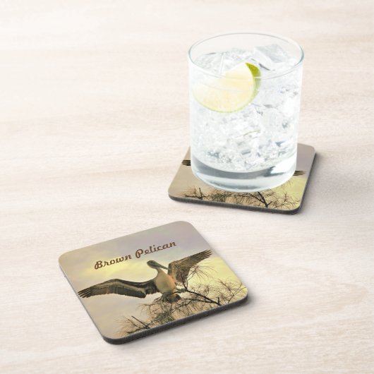 Florida Brown Pelican in Flight Untersetzer (Rechte Seite)
