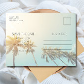 Florida Budget Beach Hochzeit Save the Date Ankündigungspostkarte