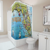 Florida-Cartoon-Karte Duschvorhang (Beispiel)