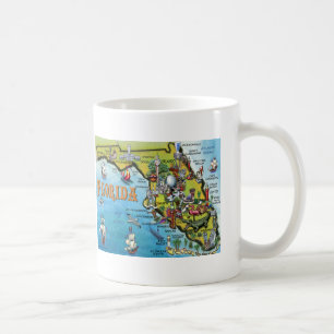 Florida-Cartoon-Karte Kaffeetasse