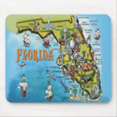 Florida-Cartoon-Karte Mousepad (Vorne)