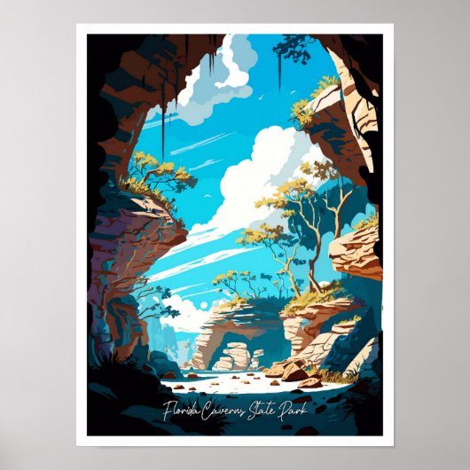 Florida Caverns Kunst, Dichtung und Musik Poster (Vorne)