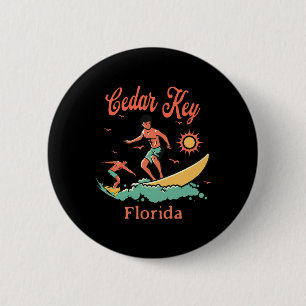 Florida Cedar Key Fl Surfer Surfen Angelsteg Button