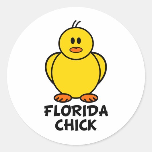 Florida Chick Runder Aufkleber (Vorderseite)